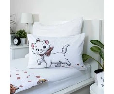 Patalynė bawełniana 100x135 Kot Marie Cat Przyjaciele balta smėlio sp. poszewka 40x60 JF24