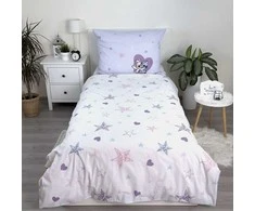 Patalynė bawełniana 100x135 Lilo i Stitch šviesiai violetinė poszewka 40x60 JF 24