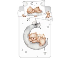 Jerry Fabrics Sweet Home vaikiškas patalynės komplektas Teddy Bear Ribbon, 100x135 cm, 2 dalių
