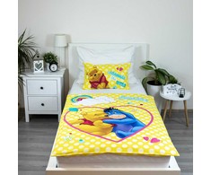 Patalynė bawełniana 100x135 Mikė Pukuotukas Uśmiech geltona poszewka 40x60 JF24