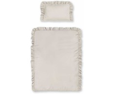 Detexpol Patalynė DZIECIĘCA Z FALBANĄ 100x135 BAWEŁNA BEŻOWA BEIGE FALBANKA BOHO