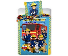 Faro Fireman Sam Saving the Day patalynės komplektas, 100×135 cm, 40×60 cm