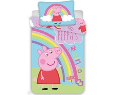 Patalynė bawełniana 100x135 Świnka Peppa 7506
