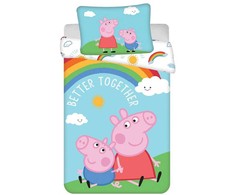 Patalynės komplektas Patalynė bawełniana 100x135 Świnka Peppa Pig 8228 do łóżeczka dziecięca poszewka 40x60 JF 02