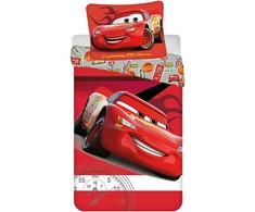 Patalynė bawełniana 140x200 Auta Cars Legenda raudona poszewka 70x90 JF24