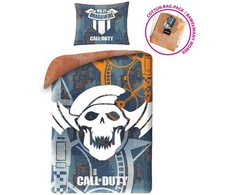 MCU Patalynė bawełniana 140x200 Call of Duty pilka poszewka 70x90 + maišelis bawełniany Kids 12