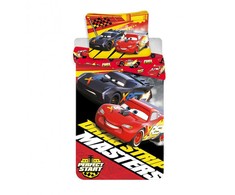 Patalynė bawełniana 140x200 Cars McQueen Jackson Storm Zygzak raudona Auta Masters 3044 poszewka 70x90