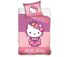 Patalynė bawełniana 140x200 Hello Kitty Kotek rožinė poszewka 70x90 C23
