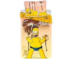 Patalynė bawełniana 140x200 Homer Simpson na plaży 9351 Simpsonowie poszewka 70x90