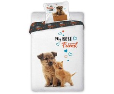 Faro Vaikiškas patalynės komplektas Best Friends, 140x200, 2 dalių
