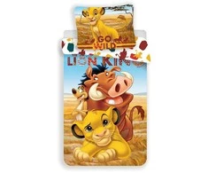 Patalynė bawełniana 140x200 Król Lew 9436 Simba Pumba Timon Lion King poszewka 70x90
