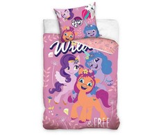 Patalynė bawełniana 140x200 Kucyki Pony rožinė poszewka 70x90 C24