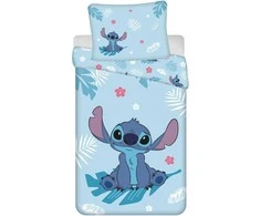 Patalynė bawełniana 140x200 Lilo i Stitch mėlyna poszewka 70x90 JF24