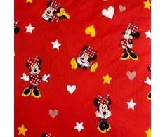 Patalynė bawełniana 140x200 Myszka Mini raudona serca Minnie Mouse poszewka 70x90 August 23