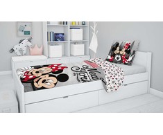 Patalynė bawełniana 140x200 Myszka Mini i Miki New York Love poszewka 60x80 JF 02