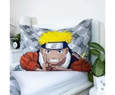 Patalynė bawełniana 140x200 Naruto 2 pilka kolorowa poszewka 70x90 JF24