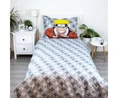 Patalynė bawełniana 140x200 Naruto 2 pilka kolorowa poszewka 70x90 JF24