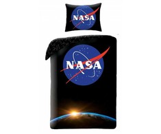 Patalynė bawełniana 140x200 Nasa juoda poszewka 70x90 Kids 13 Halantex