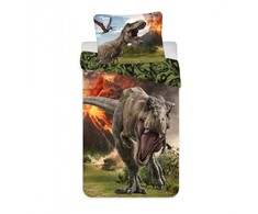Patalynė bawełniana 140x200 Park Jurajski dinozaur wulkan 6762 Jurassic Park poszewka 70x90