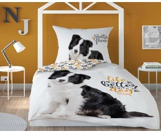 Detexpol Border Coli šunų patalynės komplektas 140x200 medvilnė 100% oeko tex