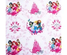 Patalynė bawełniana 140x200 Princess Princesės rožinė poszewka 70x90 JF24