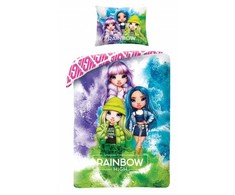 Patalynės komplektas Patalynė bawełniana 140x200 Rainbow High lalki poszewka 70x90 Kids 12 Halantex