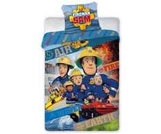 Faro vaikiškas patalynės komplektas Fireman Sam, 160x200, 2 dalių