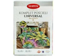 Multitex Patalynė bawełniana 220x200 Liście žalia kolorowa Universal Matex