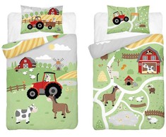 Detexpol Bambuko patalynės komplektas TRAKTOR Farma 90x120 cm bambukas + medvilnė