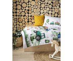 Detexpol Patalynė niemowlęca 90x120 Traktorek Farma BAWEŁNA