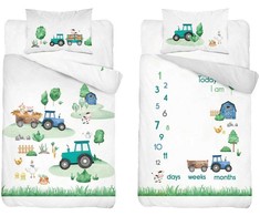 Detexpol Patalynė niemowlęca 90x120 Traktorek Farma BAWEŁNA
