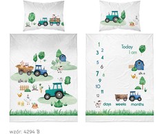 Detexpol Patalynė niemowlęca 90x120 Traktorek Farma BAWEŁNA