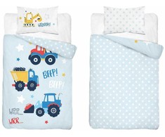 Detexpol Vaikiškos patalynės komplektas 100x135 cm su automobiliais