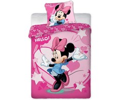 Faro Patalynė DWUSTRONNA BAWEŁNIANA 160x200 MYSZKA MINNIE MINI MOUSE RÓŻOWA