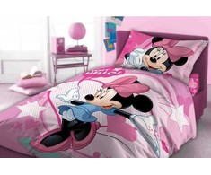 Faro Patalynė DWUSTRONNA BAWEŁNIANA 160x200 MYSZKA MINNIE MINI MOUSE RÓŻOWA