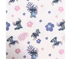 Patalynė bawełniana 140x200 Lilo i Stitch rožinė balta poszewka 70x90 JF 24
