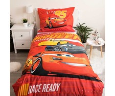 Patalynė dziecięca 140x200 Cars Auta 9497 Zygzak McQueen raudona poszewka 70x90