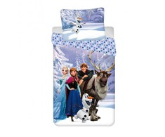 Patalynė dziecięca 140x200 Frozen Kraina Lodu 9466 Anna Elsa poszewka 70x90