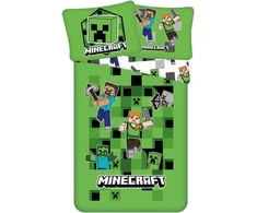 Patalynė dziecięca 140x200 Minecraft "Out of the Box" žalia poszewka 70x90 JF24