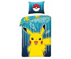 Patalynė młodzieżowa 140x200 Pokemon Pokemony Pikachu Pikaczu posewka 70x90 Kids 12 Halantex