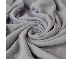 Muslino kūdikių patalynės komplektas, 100x135 cm antklodės užvalkalas su pagalvės užvalkalu ir apsaugėle, 100% medvilnė, Oeko-Tex sertifikatas, pilkas, vaikiška patalynė