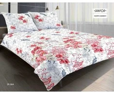Patalynės komplektas Matex Patalynė atlasas 140x200 Kinijos gėlės baltas kamuolys 08A Premium