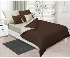 Patalynės komplektas Multitex Patalynė satynowa 160x200 Double Face 18+02 ruda ekri