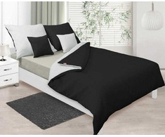 Patalynės komplektas Multitex Patalynė satynowa 220x200 Double Face balta juoda 01+48 KG