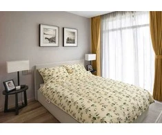 Medvilninės patalynės komplektas 180x200, ramunėlių kreminės spalvos, užsegimas sagomis, gėlių rašto patalynė, minkšta medvilninė patalynė, patalynė miegamajam