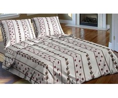 Medvilninės perkalio patalynės komplektas, 200x220 cm užvalkalas su 2 pagalvių užvalkalais, 140 g/m², užsegimas sagomis, nereikia lyginti, storas ir patvarus, miegamojo tekstilė