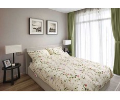 Medvilninės perkalio patalynės komplektas, 200x220 cm antklodės užvalkalas su dviem pagalvių užvalkalais, 140 g/m², užsegimas sagomis, nereikia lyginti, patvarus ir neblunkantis, miegamojo tekstilė