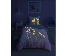 Detexpol GLOWING UNICORN PATALĖS UNICORN 140x200cm FLUO DREAM ROŽINĖ
