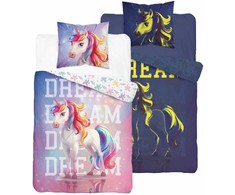 Detexpol GLOWING UNICORN PATALĖS UNICORN 140x200cm FLUO DREAM ROŽINĖ