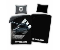 MCU Patalynė świecąca w ciemności 140x200 World of Tanks bawełniana dziecięca su poszewką 70x90 Kids 09